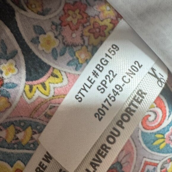 J.Crew X Liberty Giorgia Duke Floral Tie Waist Organic Cotton Button Blouse XS - Picture 16 of 16